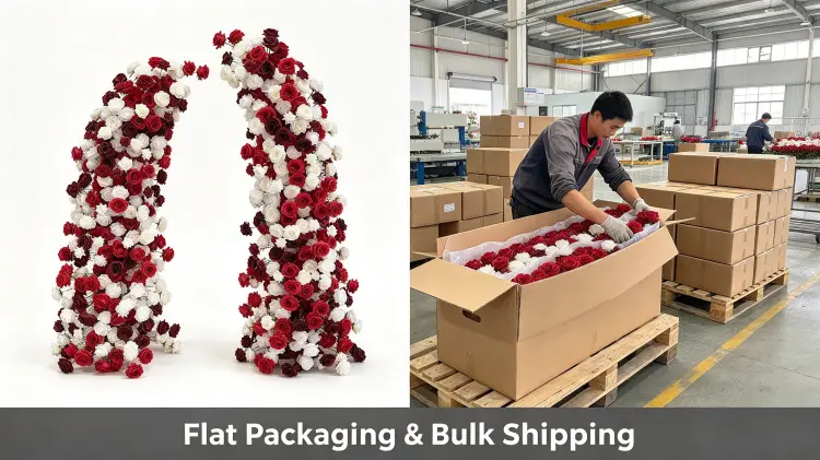 Red White Crescent Arch Flat Packaging Tissue Layer Color Transfer Protection
