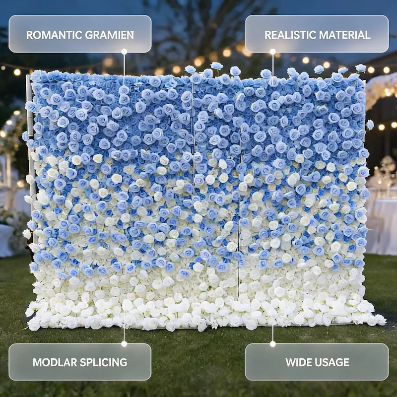 Rose Wall Backdrop – Wholesale Artificial Rose Flower Wall