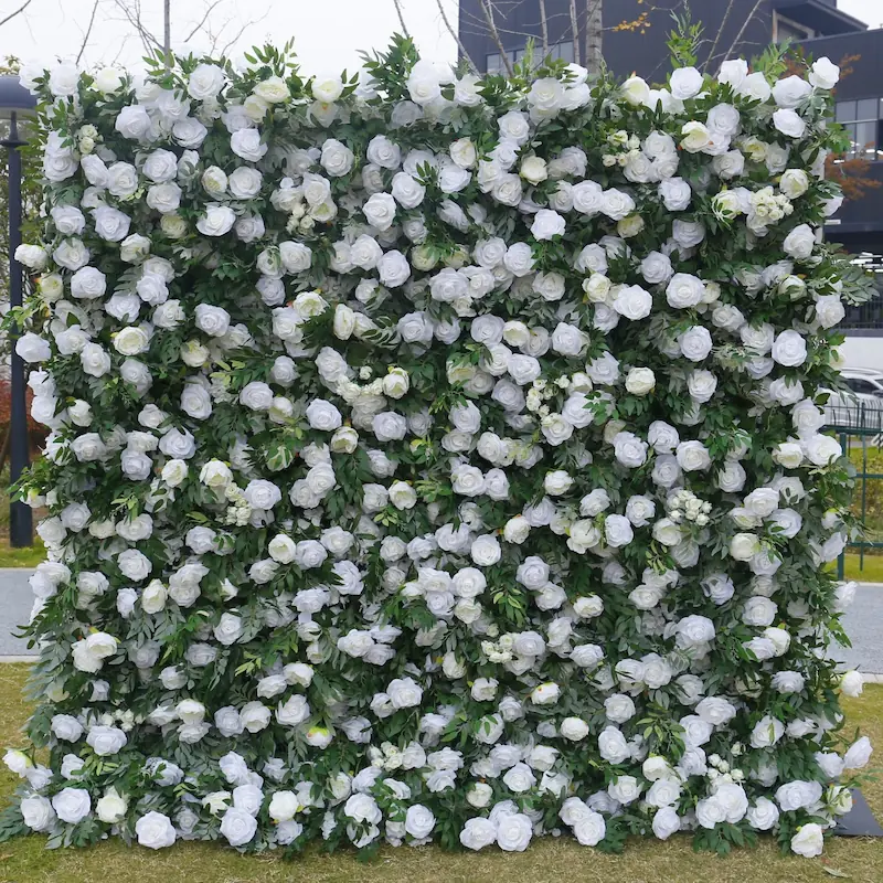 Roll Up Flower Wall Backdrop – 8x8ft with Zipper Portable Design