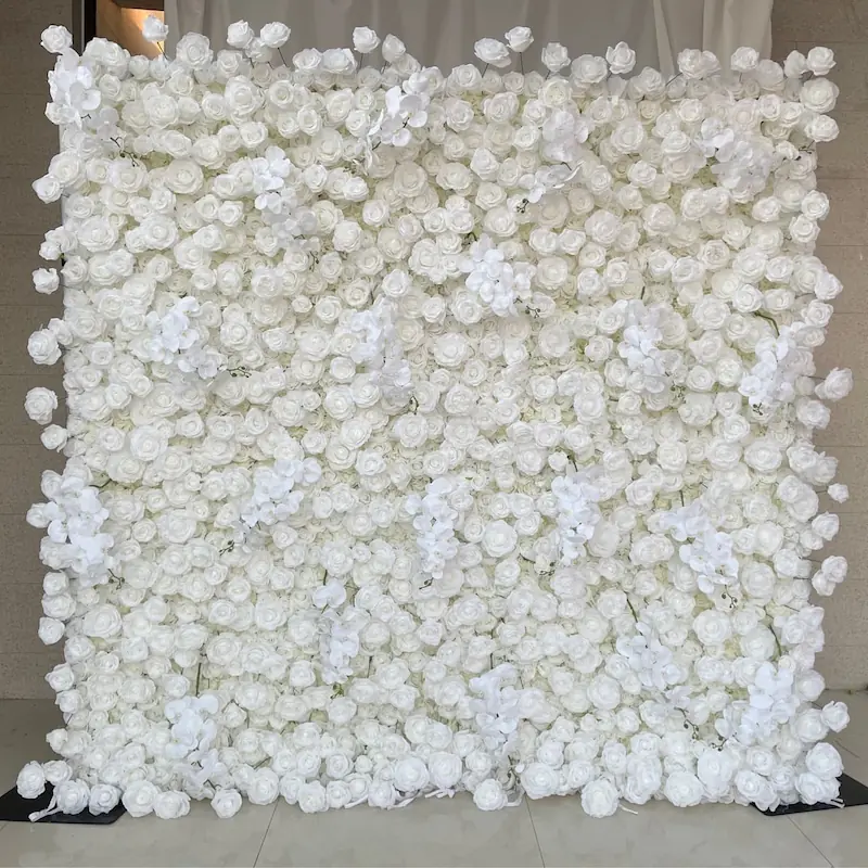 Wedding Flower Wall Backdrop – Artificial Silk Flower Wall Decor