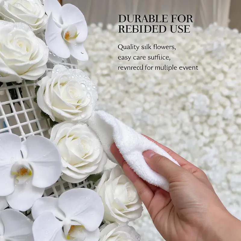Wedding Flower Wall Backdrop – Artificial Silk Flower Wall Decor