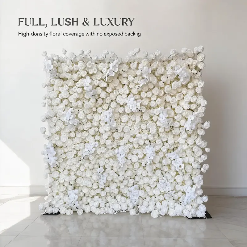 Wedding Flower Wall Backdrop – Artificial Silk Flower Wall Decor