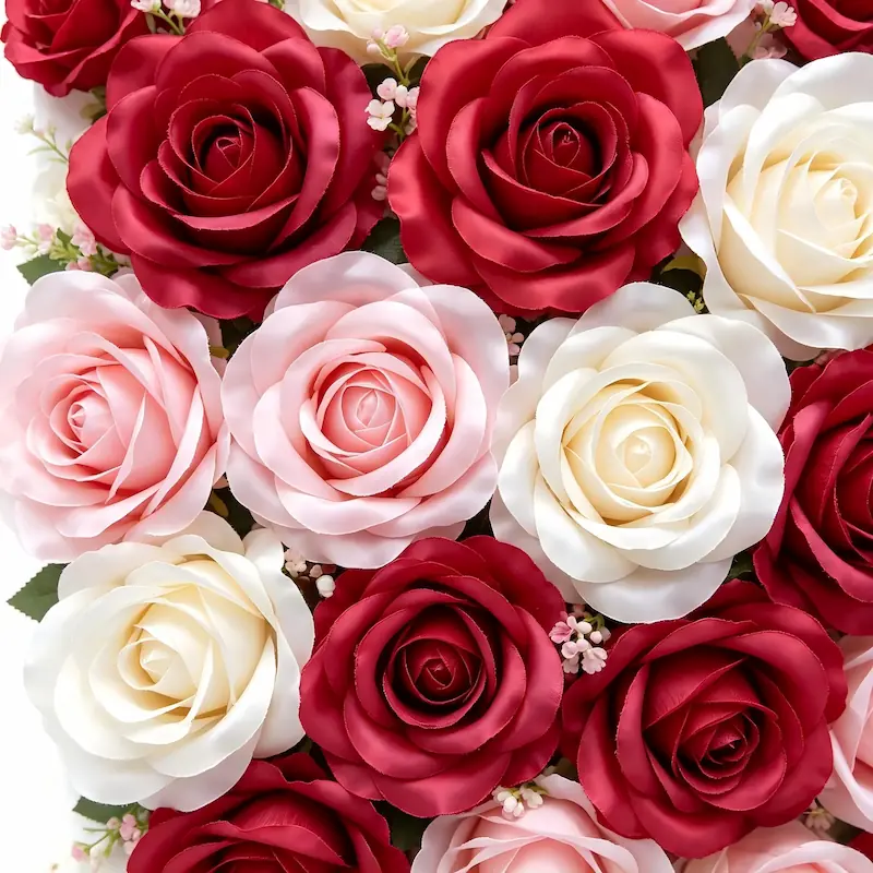 Flower Wall Backdrop – Wedding Party Photography Background（Factory Direct·Custom Sizes & Colors）