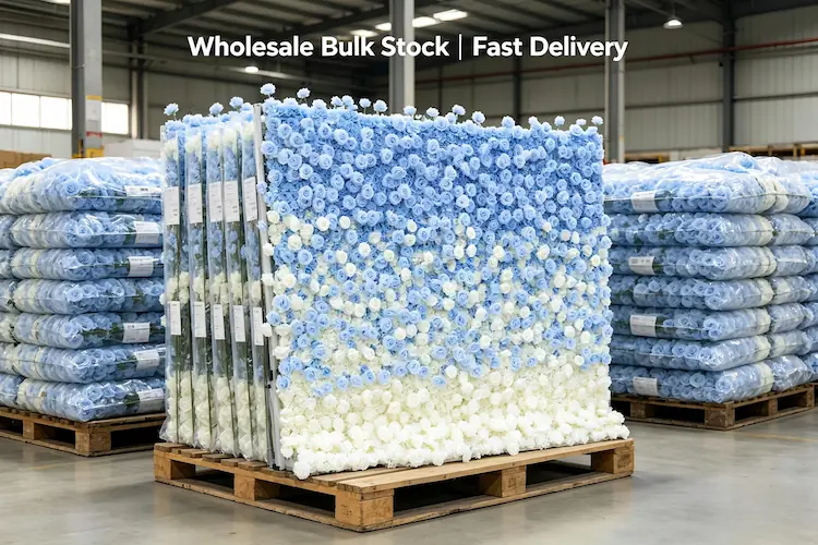 rose wall backdrop wholesale bulk storage inventory