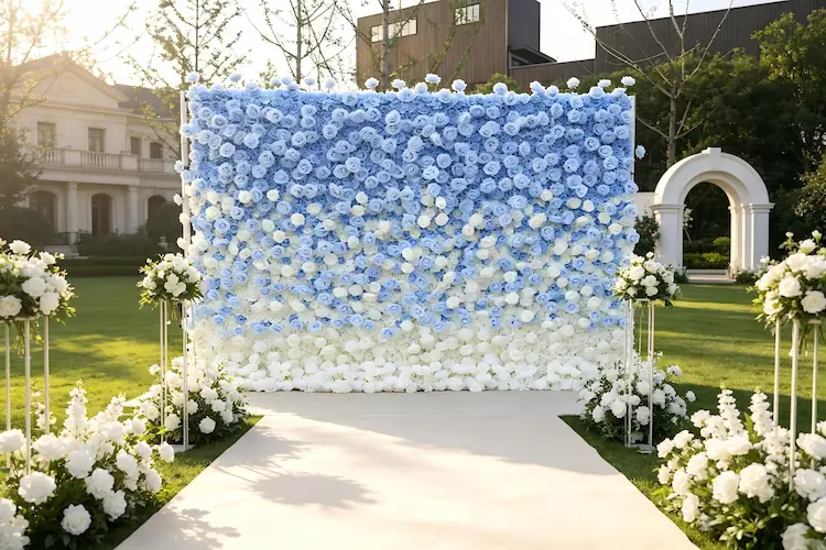 rose wall backdrop luxury wedding ceremony wholesale