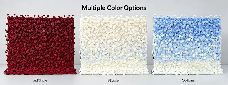 rose wall backdrop multiple colors red pink white champagne wholesale