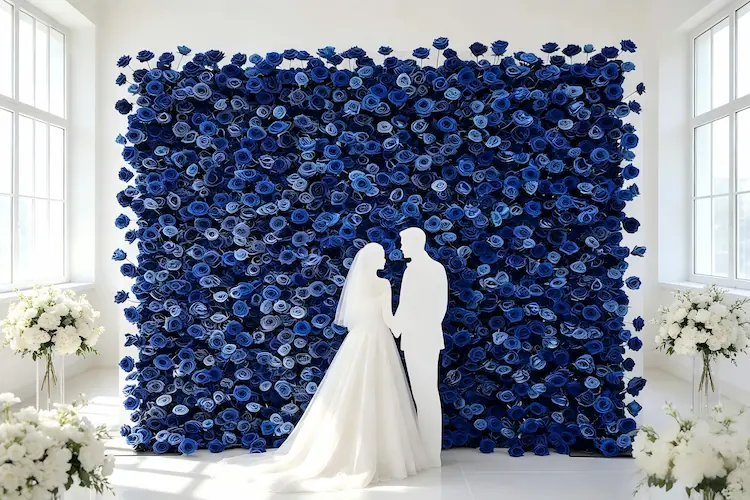 modular silk flower wall panels wedding backdrop