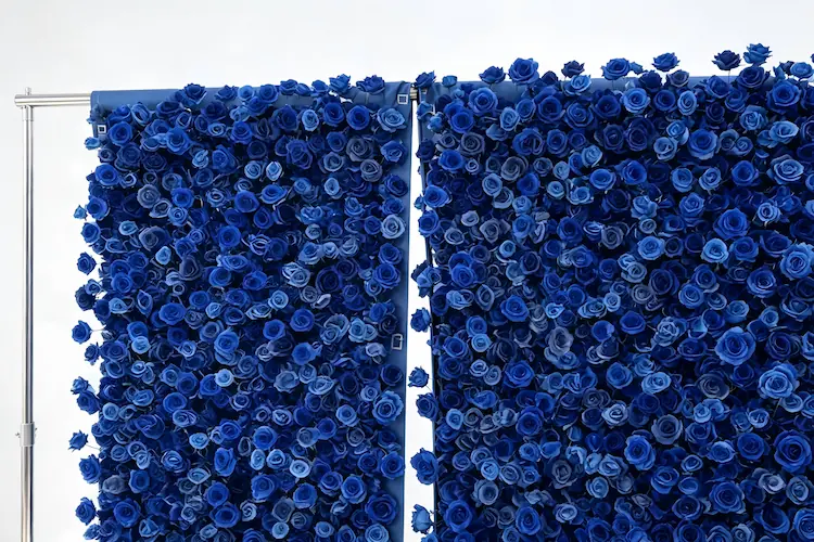 silk flower wall panels connection detail seamless