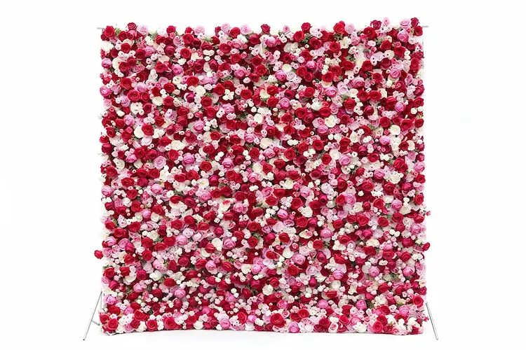 flower wall backdrop front view high density custom size