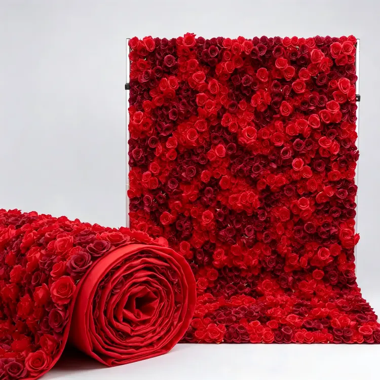 roll up flower wall curtain design easy storage transport