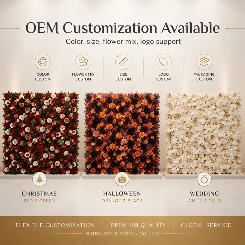 Colorful Mixed Flower Wall – Handmade Multicolor Event Backdrop