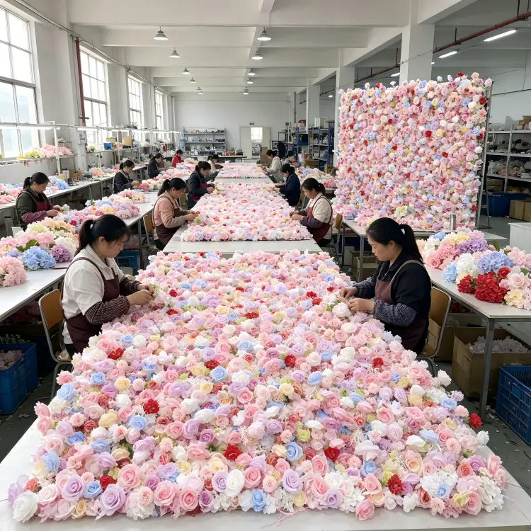 artificial flower factory production line workshop