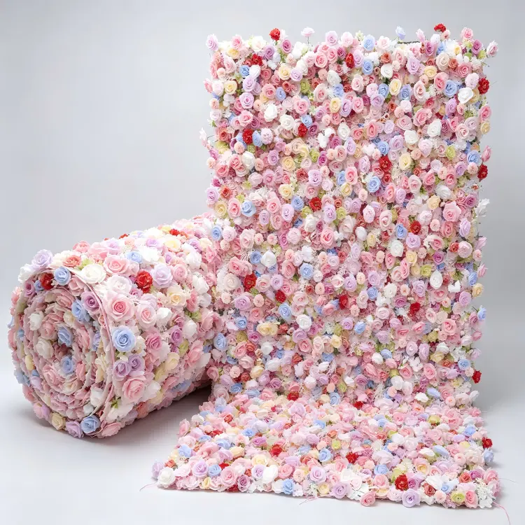 roll up flower wall curtain design easy storage transport