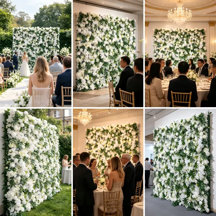 global flower wall client case studies wedding events worldwide
