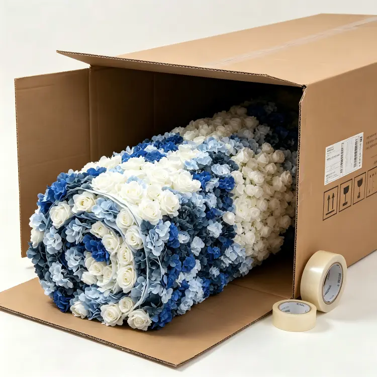 flower wall panel packaging stacked carton box shipping