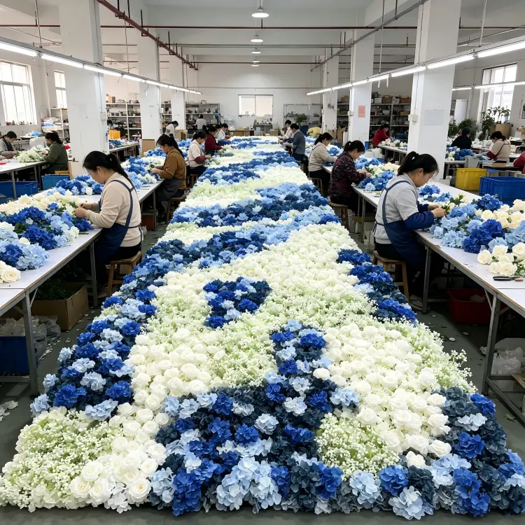 artificial flower factory production line workshop