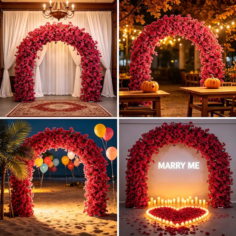 burgundy-flower-arch-multi-scene-application