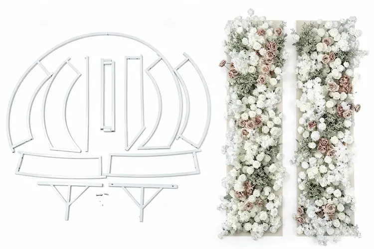 foldable flower arch metal frame detachable structure