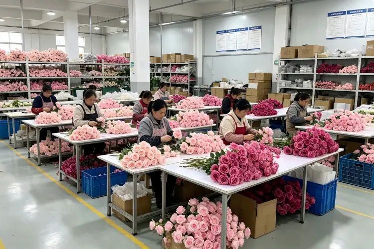 artificial flower factory production line workshop