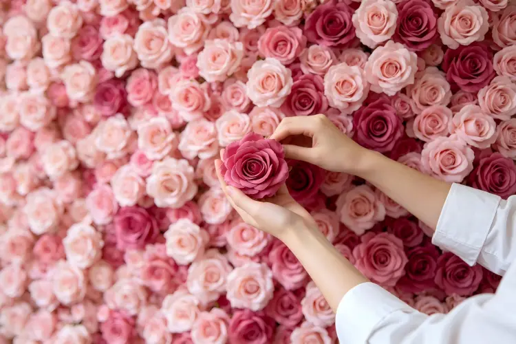 handmade silk flower arrangement artisan craftsmanship