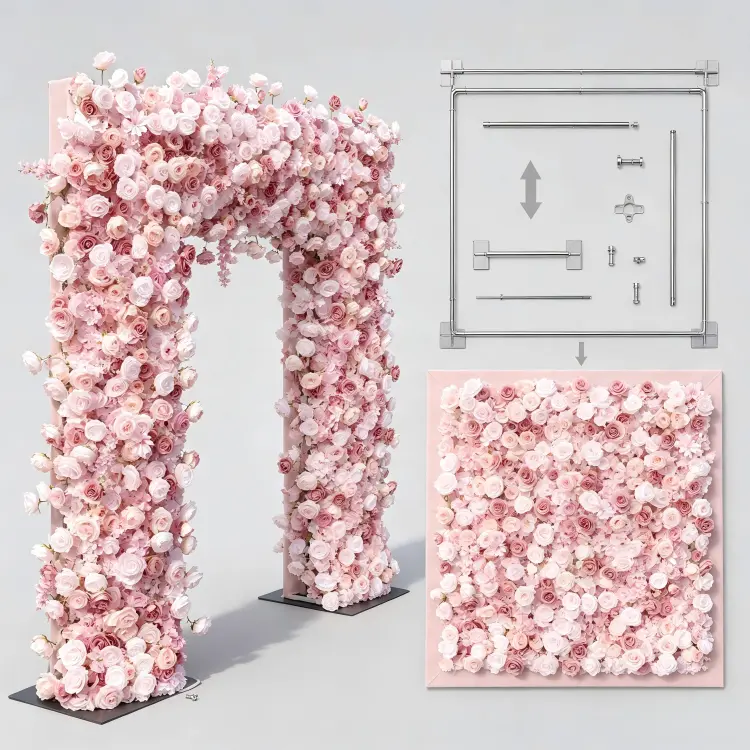 foldable flower arch metal frame detachable structure
