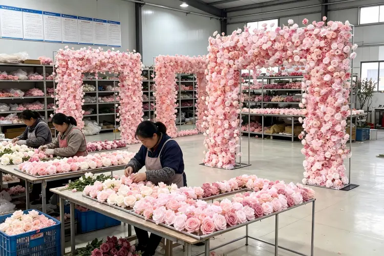 artificial flower factory production line workshop