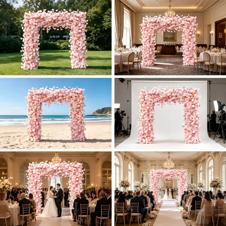 global wedding flower arch client case studies