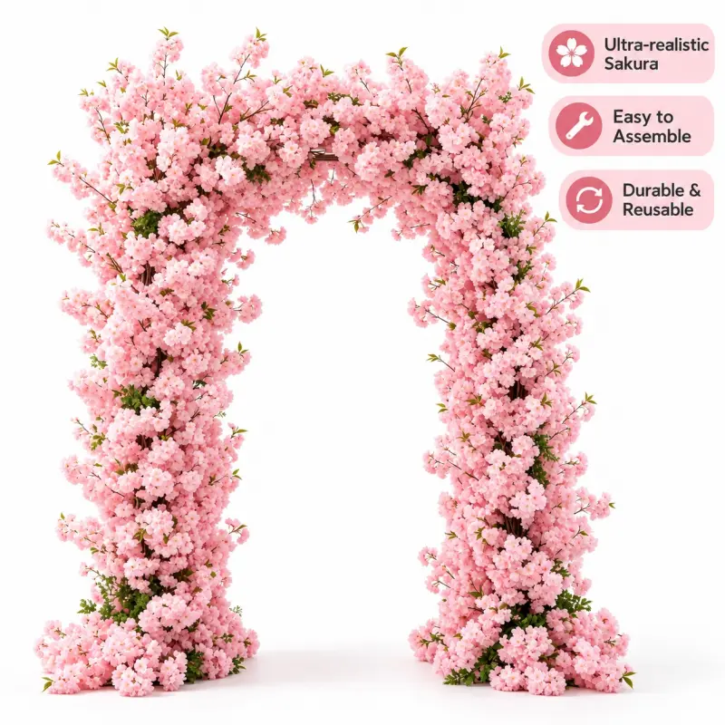 Cherry Blossom Arch – Pink Cherry Blossom Flower Arch