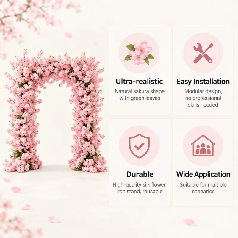 Cherry Blossom Arch – Pink Cherry Blossom Flower Arch