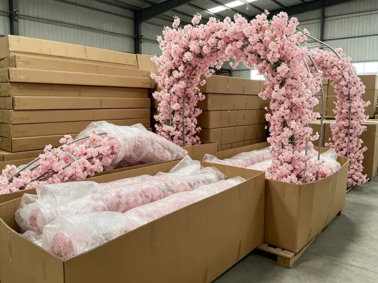 Flower Arch Disassembled Flat Packaging Carton Box Shipping Protection for Bulk Wholesale Orders