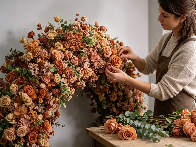 Artisan Handcrafting Outdoor Flower Arch Detail Process Handmade Quality Control