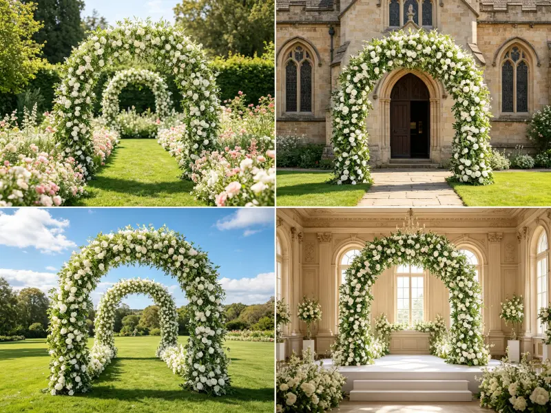 Global Spring Wedding Event Flower Arch Projects Portfolio Cases Worldwide Artificial Flower Arch