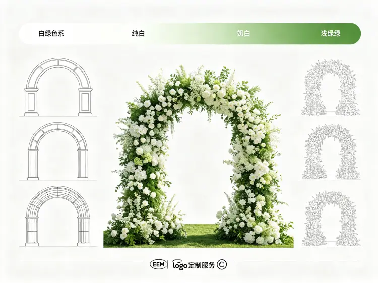 Custom Wedding Arch with Stand Color Size Quality Flower Options OEM Wholesale Service