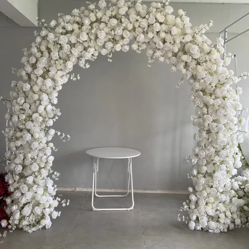 White Rose Flower Arch – White Rose Wedding Arch