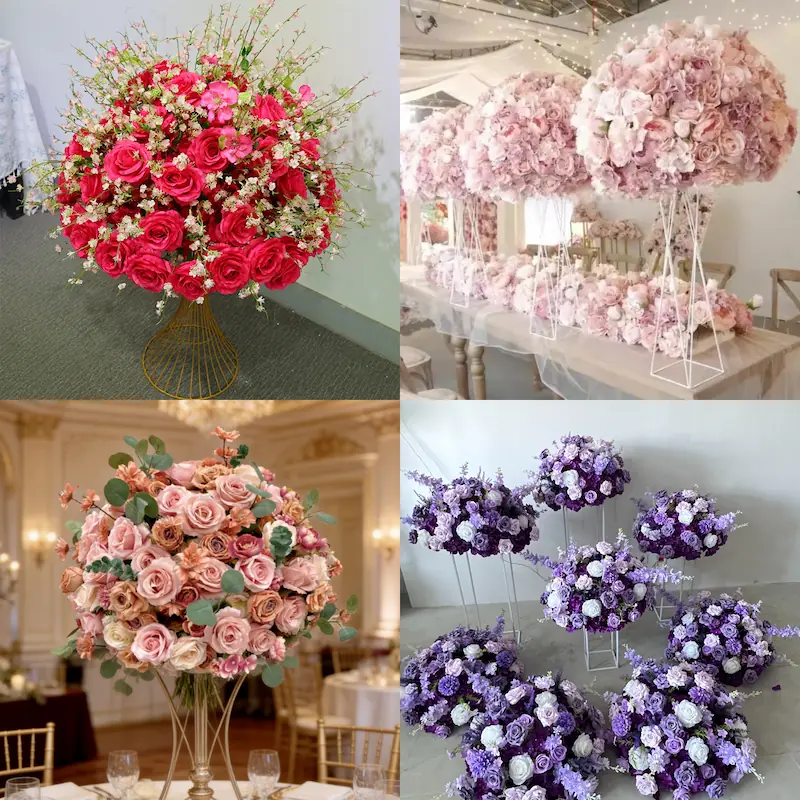 Flower Ball for Wedding – Artificial Flower Ball Decoration（Versatile Floral Ball for Wedding Ceremonies & Receptions）