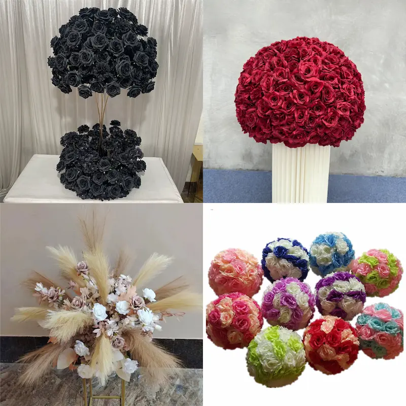 Flower Ball for Wedding – Artificial Flower Ball Decoration（Versatile Floral Ball for Wedding Ceremonies & Receptions）