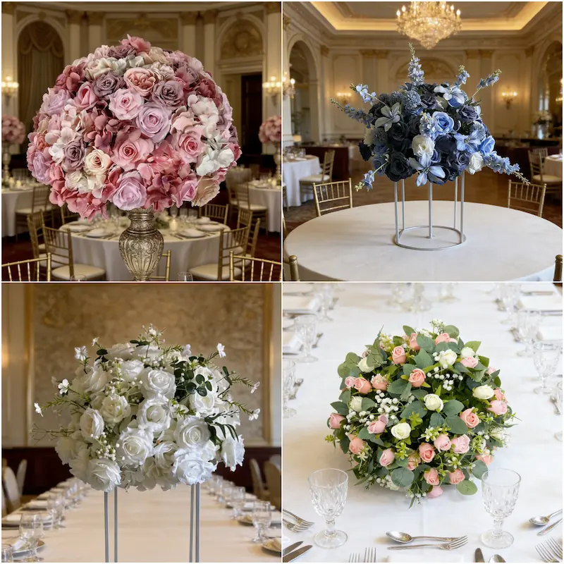 Artificial Flower Ball – Silk Flower Ball Wedding Decoration（Versatile Silk Floral Decor for Weddings & Events）