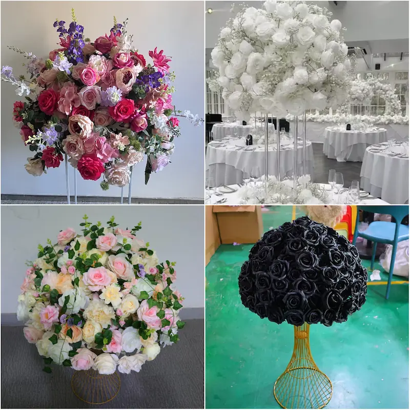 Artificial Flower Ball – Silk Flower Ball Wedding Decoration（Versatile Silk Floral Decor for Weddings & Events）