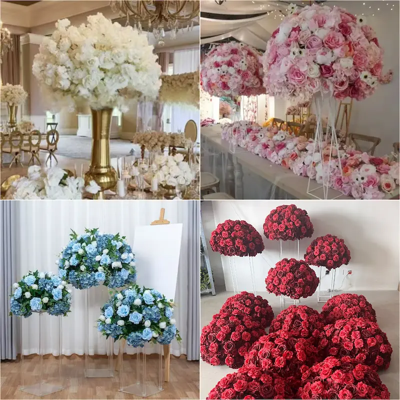 Artificial Flower Ball – Silk Flower Ball Wedding Decoration（Versatile Silk Floral Decor for Weddings & Events）