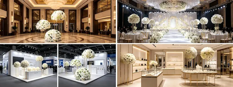 international event cases using XIBO flower balls