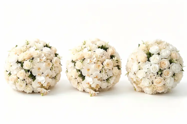 flower ball 360 degree view lush silk ball