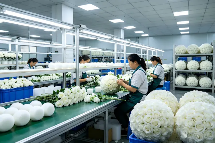flower ball factory production line
