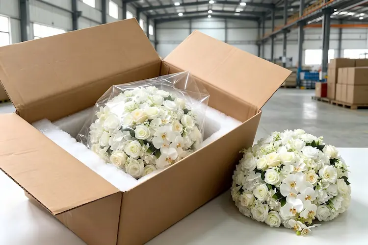 flower ball packaging in carton for shipping