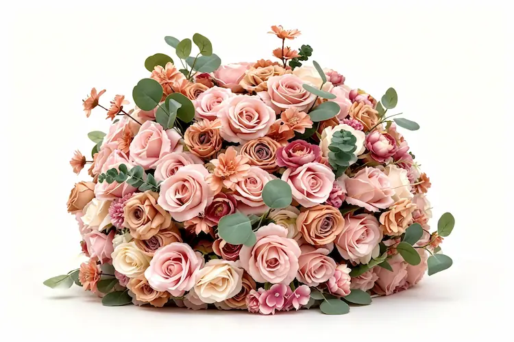 artificial silk flower ball product view realistic texture