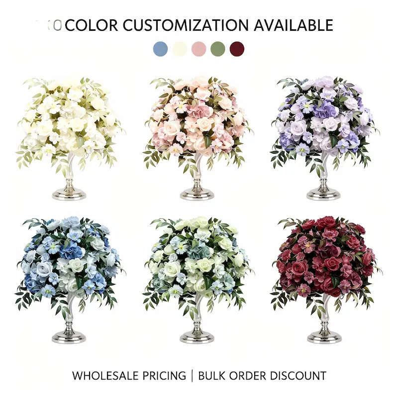 Flower Ball Centerpieces – Artificial Flower Ball for Table（Versatile Floral Decor for Weddings, Parties & Events）