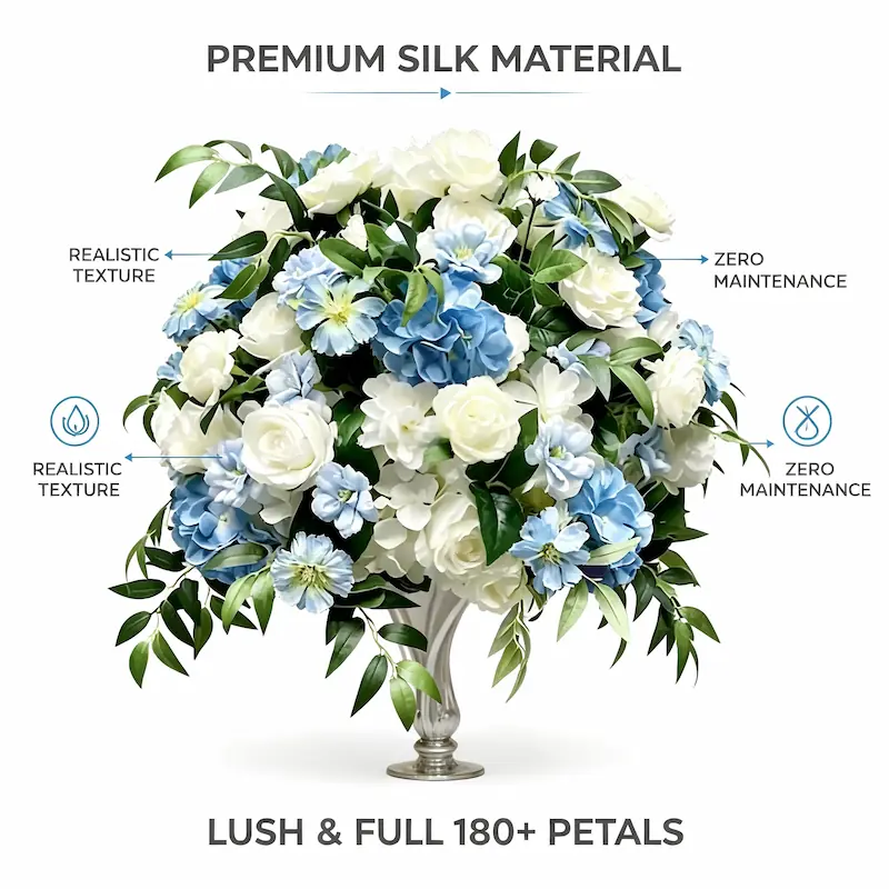 Flower Ball Centerpieces – Artificial Flower Ball for Table（Versatile Floral Decor for Weddings, Parties & Events）