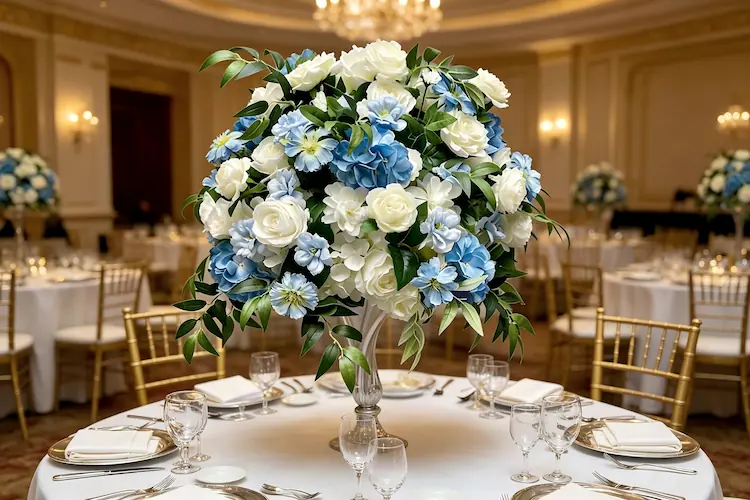 flower ball centerpiece corporate event gala table decor