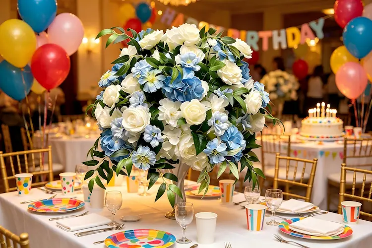 flower ball centerpiece birthday party table decor