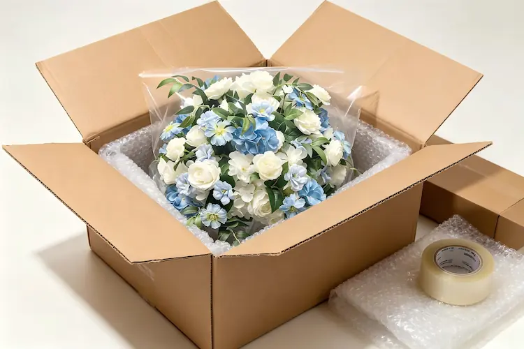 flower ball centerpiece packaging in carton for shipping