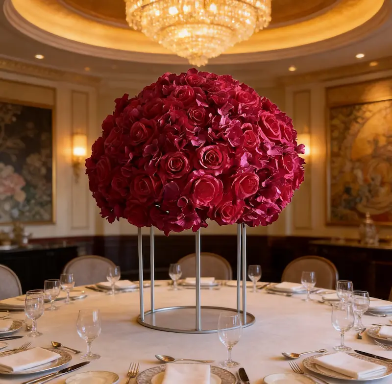 Artificial Flower Ball – Silk Flower Ball Wedding Decoration（Versatile Silk Floral Decor for Weddings & Events）